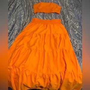 Womens 2Pc Summer set. Skirt Size 2X but can fit 3X. Top fit is for 2X